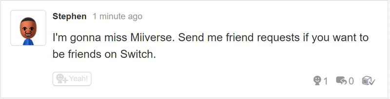 Illustration for article titled Miiverse Posts Can Be Saved, But Users Are Still Mourning